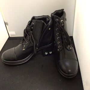 NU Ninety Union Black Motorcycle Boots NWT